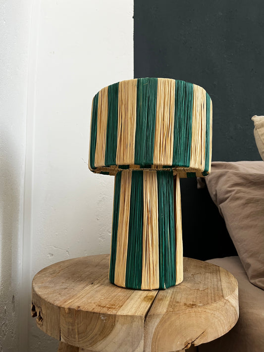 PETITE LAMPE RAYÉE VERTE