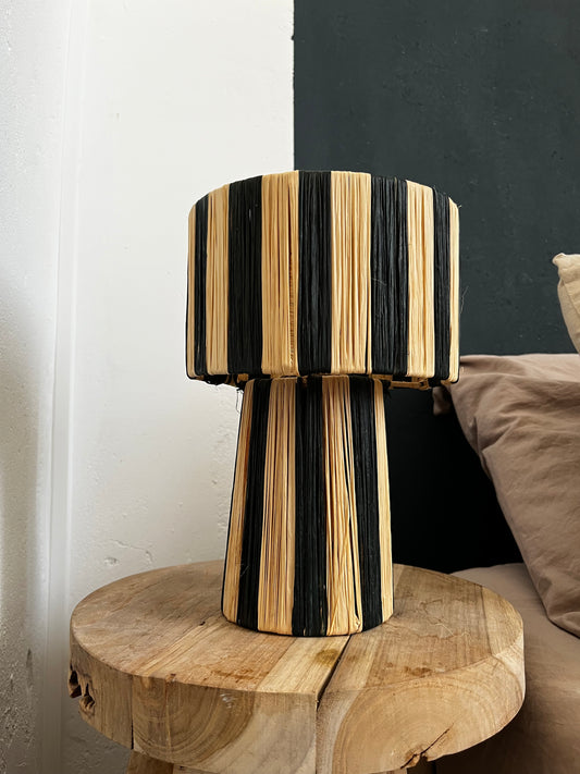 PETITE LAMPE RAYÉE NOIRE