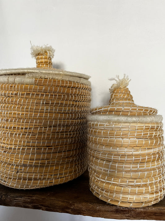 PANIÈRE EN JONC DE MER