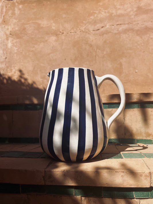 PICHET ARRONDI RAYÉ BLEU MARINE