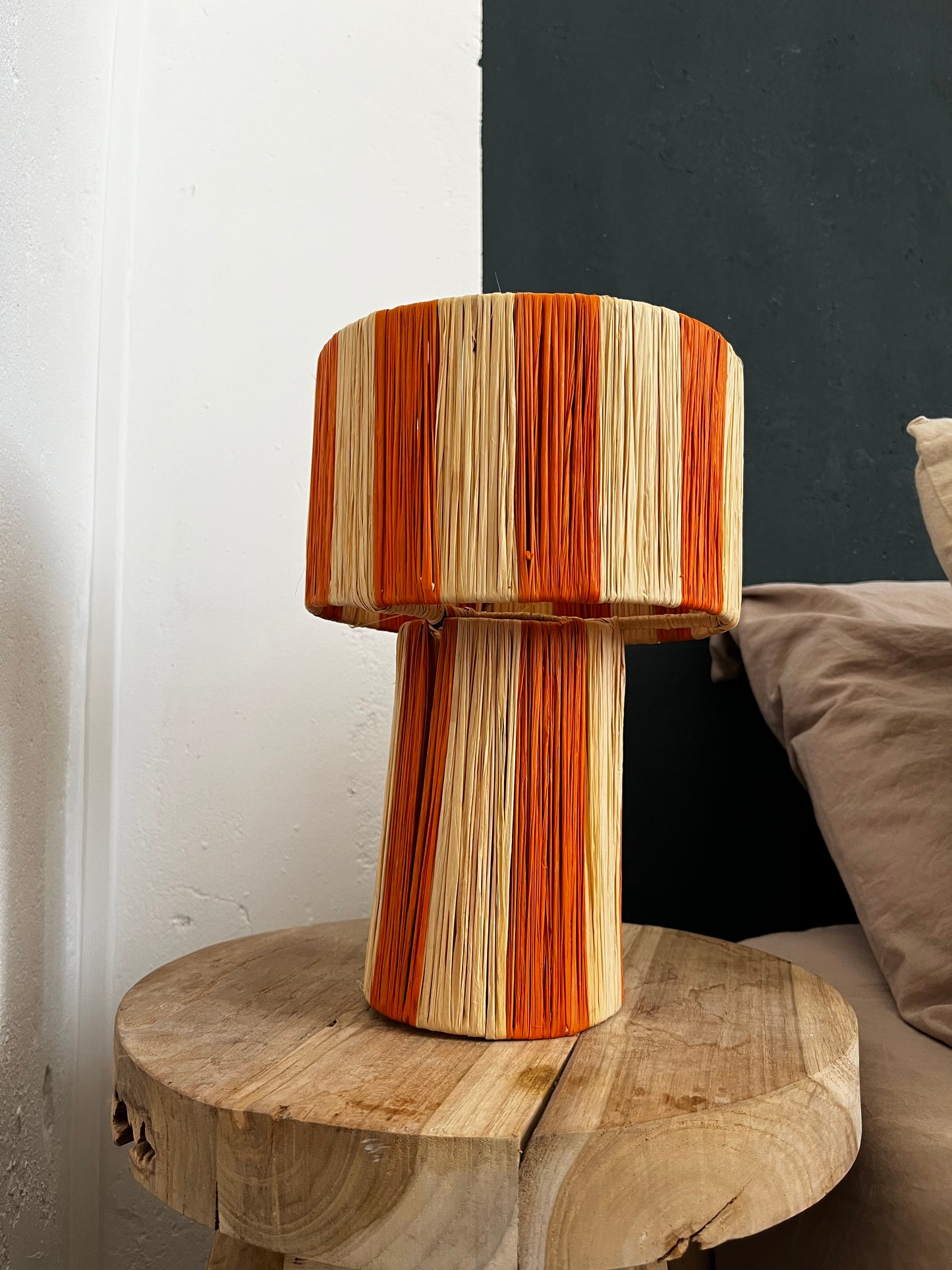 PETITE LAMPE RAYÉE ORANGE