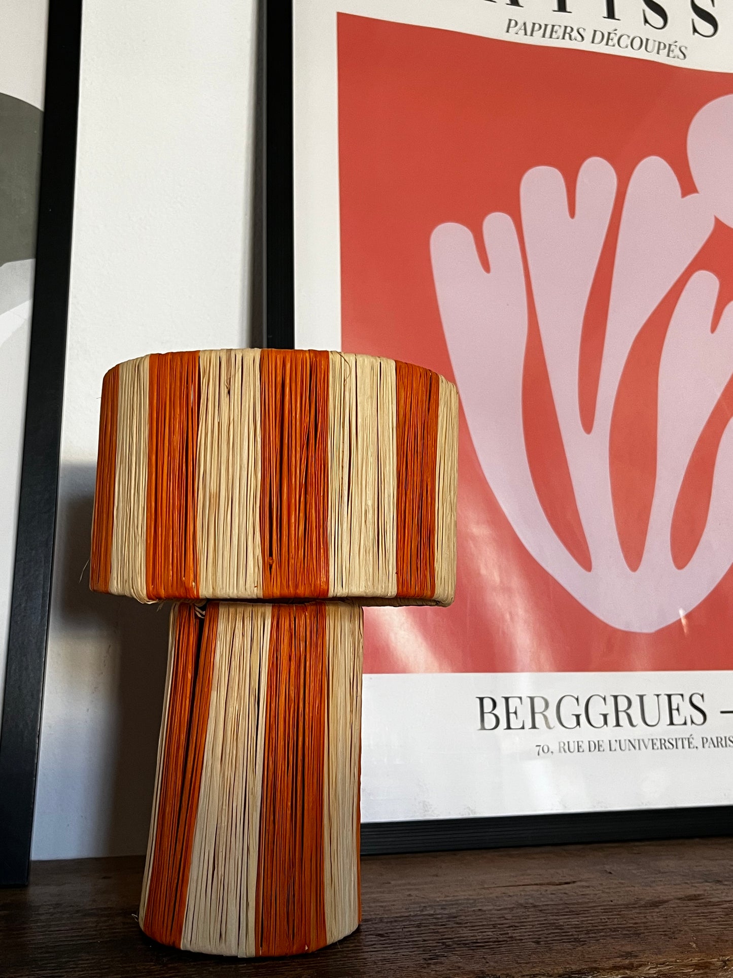 PETITE LAMPE RAYÉE ORANGE