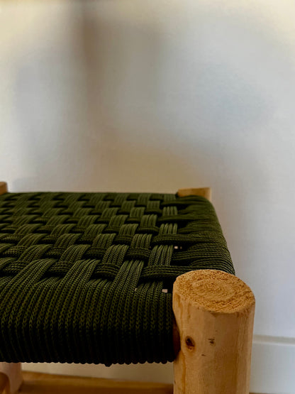TABOURET TRESSÉ KAKI