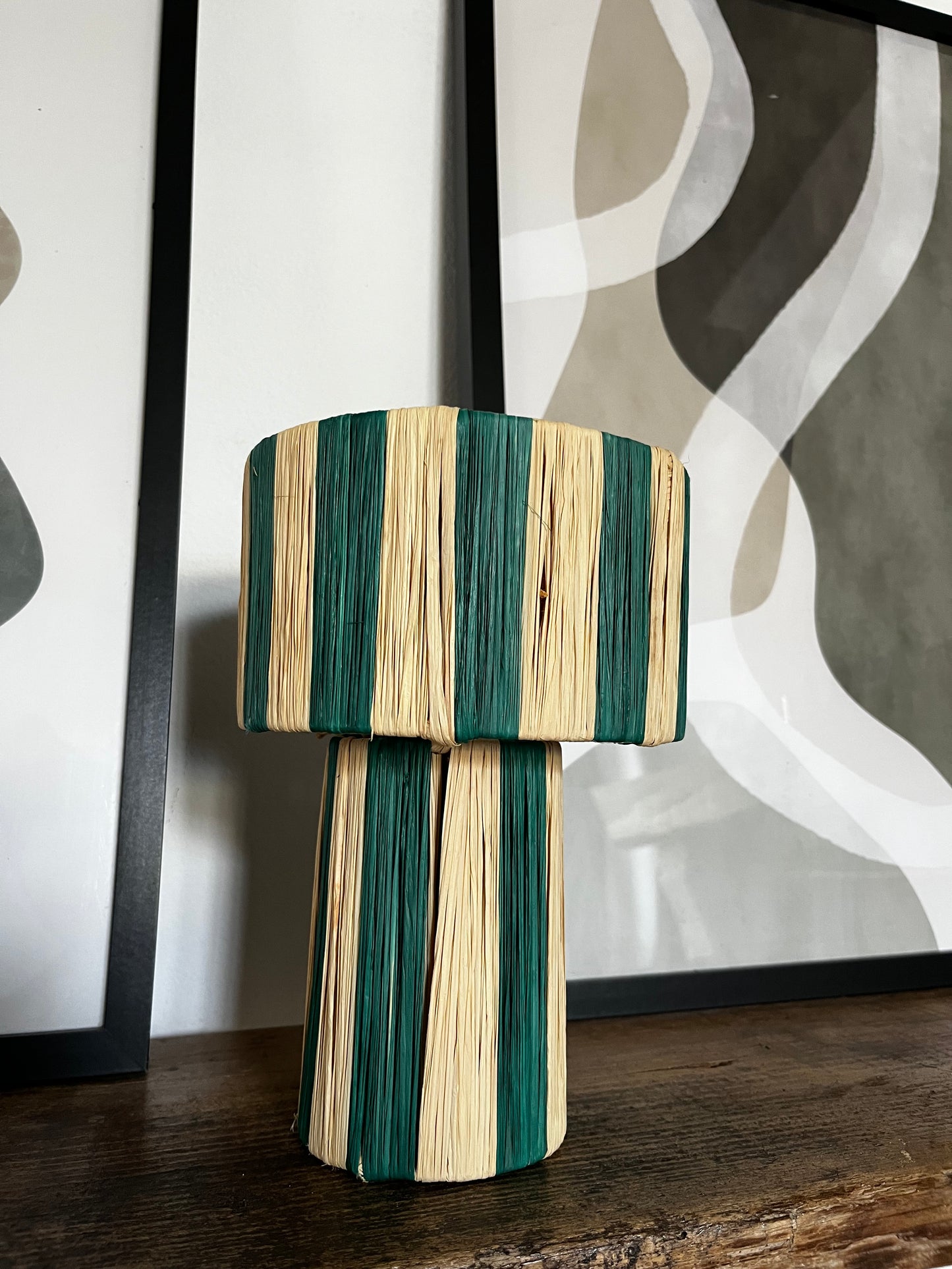 PETITE LAMPE RAYÉE VERTE