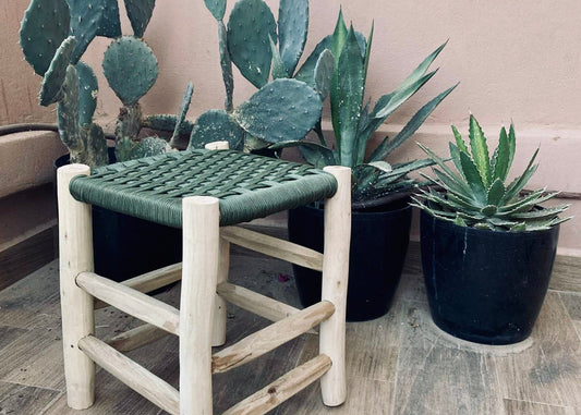 TABOURET TRESSÉ KAKI